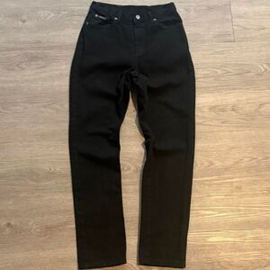 Vintage 90s Calvin Klein Jeans 4 Faded Black High Rise Straight Leg 100% Cotton